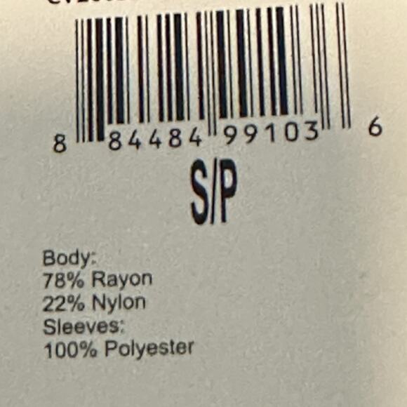 Carmen Marc Valvo S Blouse Ribbed Puff Sheer Sleeve Square Neck Black NWT - Picture 8 of 11